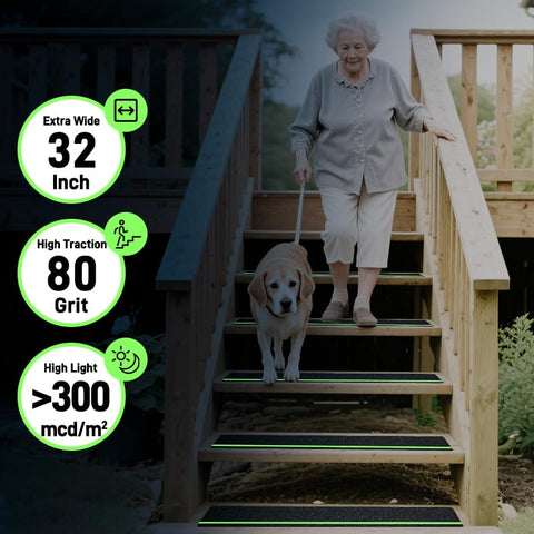 LifeGrip PET-material anti-slip tape creates durable grip under heavy foot traffic.