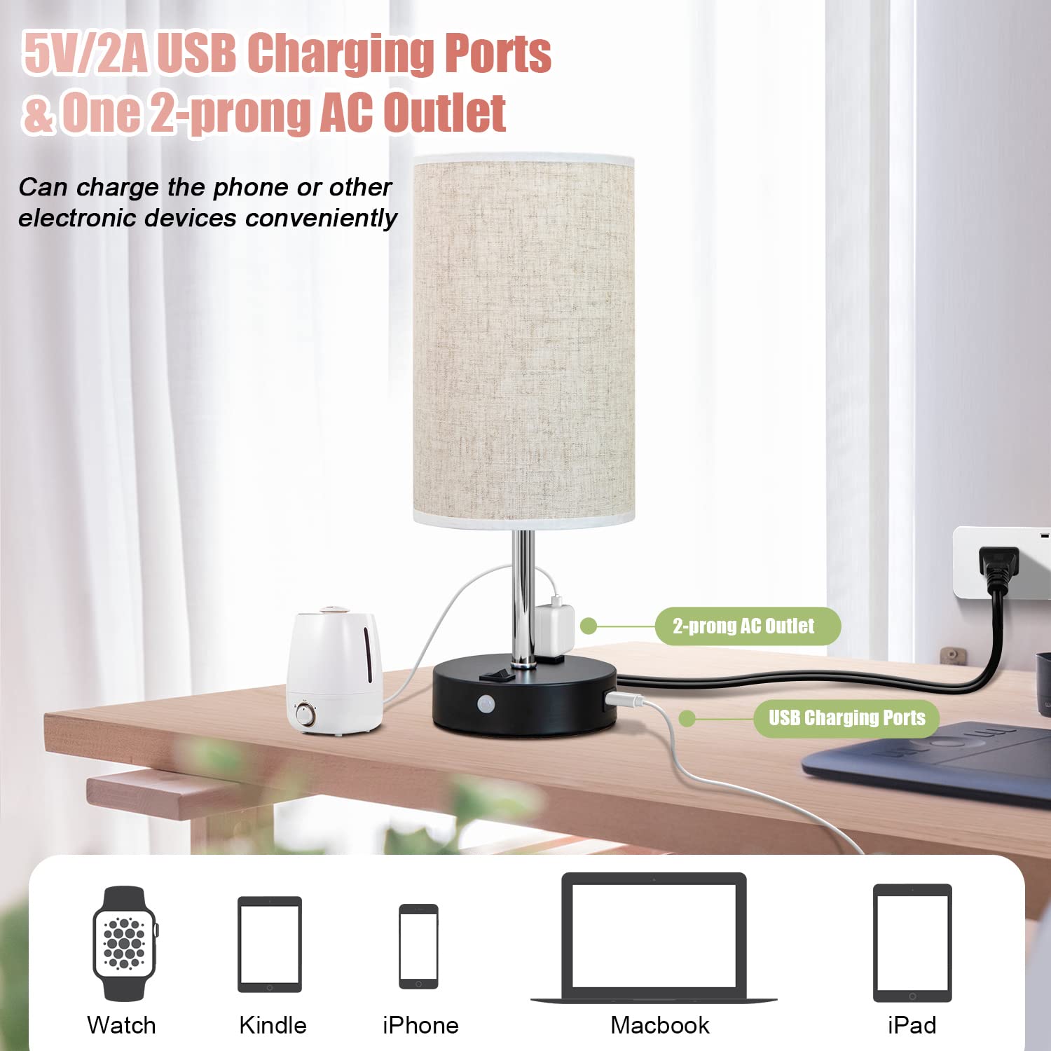 Lifeholder table lamp base outlet powers devices without turning the lamp on.