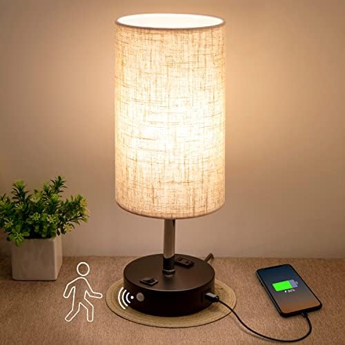 Lifeholder table lamp motion sensor base activates with movement for hands-free lighting.
