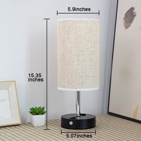 Lifeholder table lamp warm white bulb provides cozy bedside illumination.