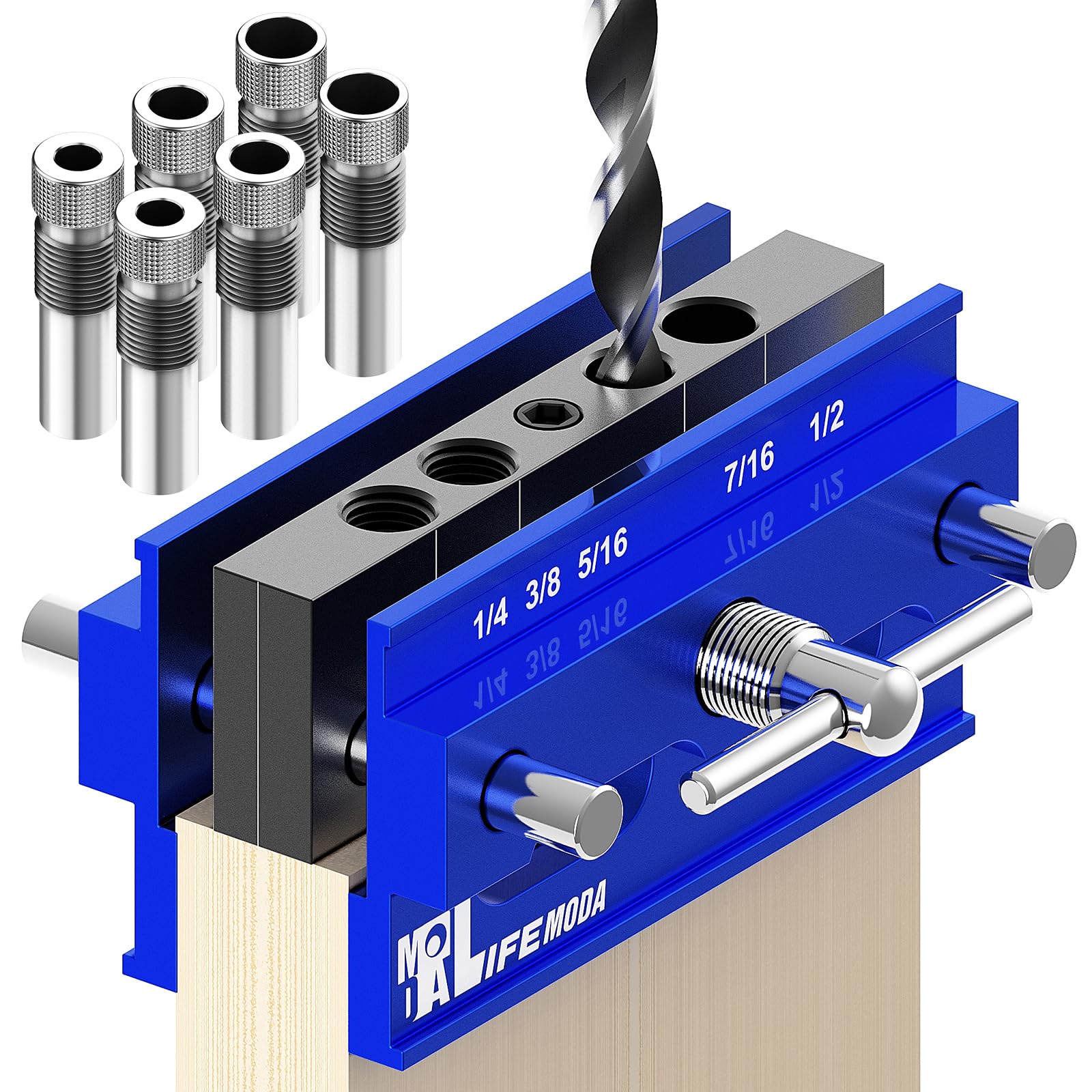LIFEMODA self-centering jig kit for precise joinery setup.