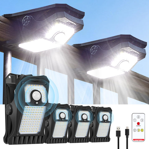 LIFENGSOLER 118 LED motion light outdoors with wide-area illumination