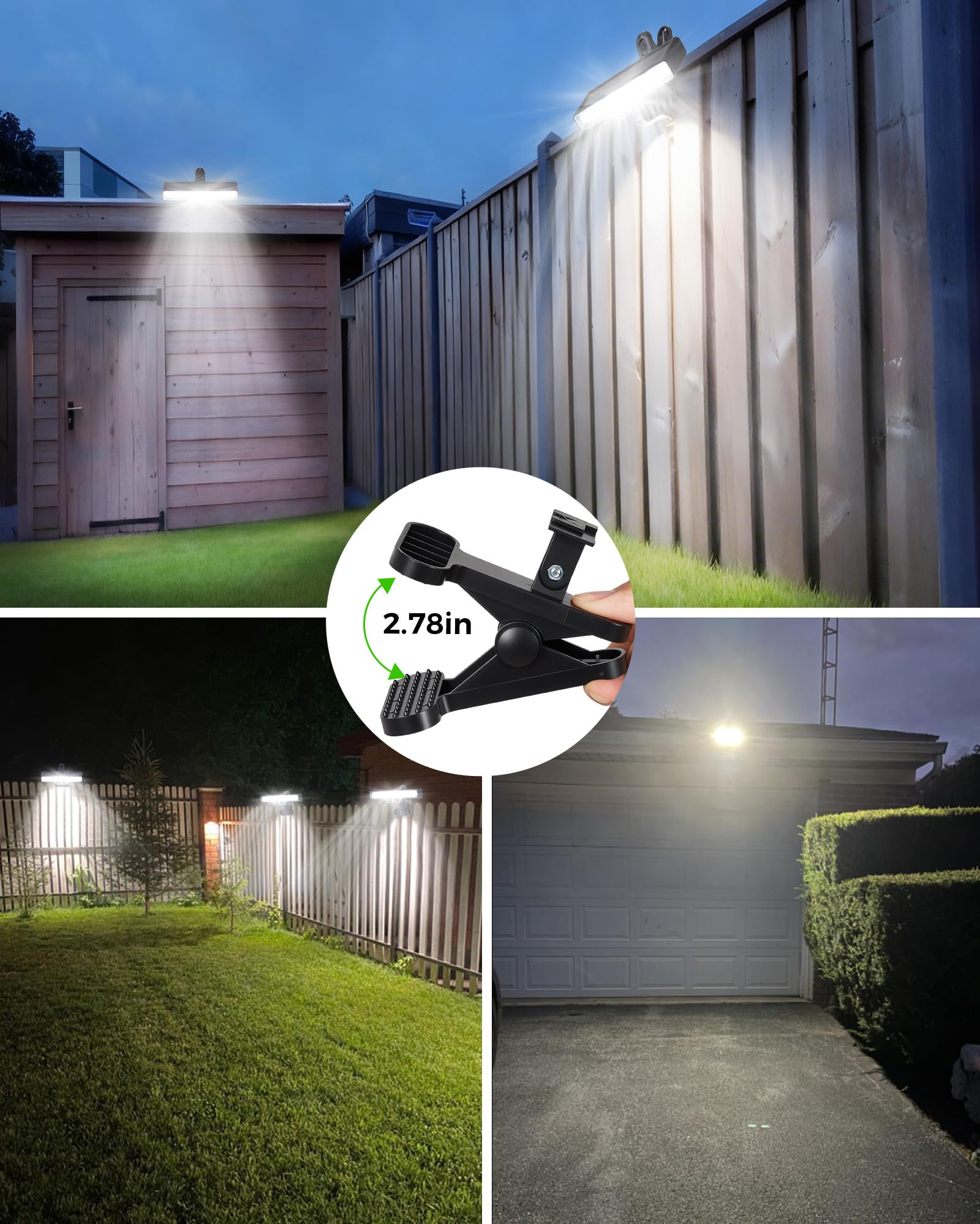 LIFENGSOLER clip-on solar light suitable for garage illumination