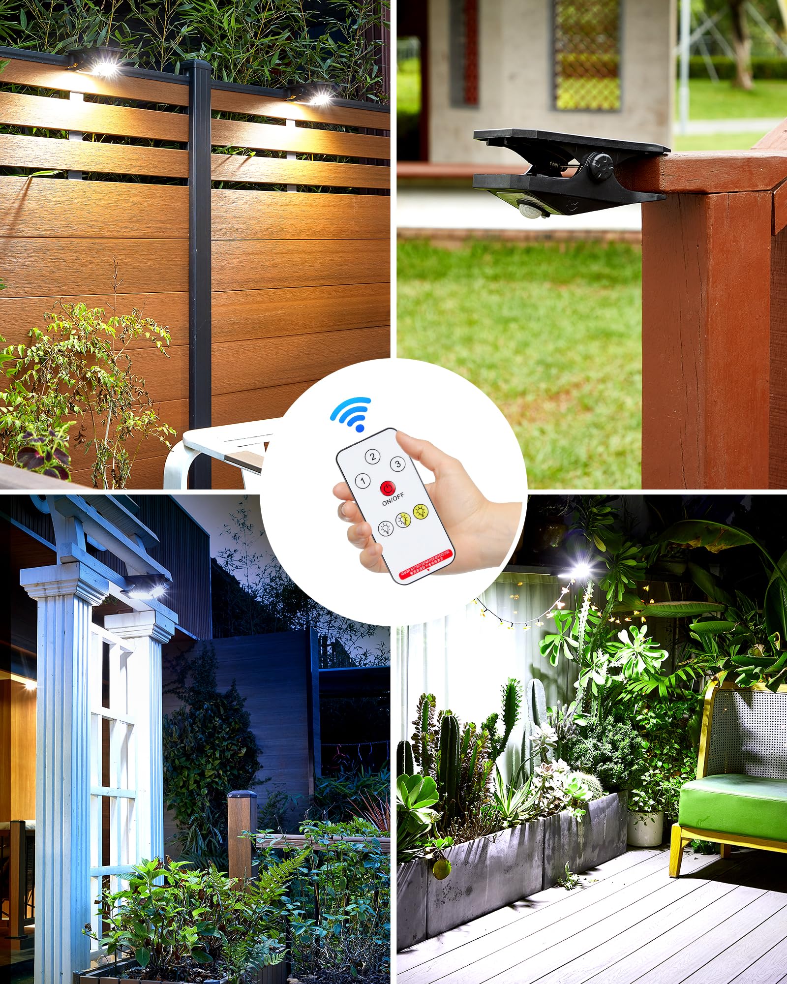 LIFENGSOLER clip-on solar light waterproof for fence and patio