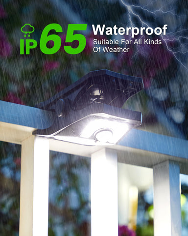 LIFENGSOLER 800-lumen solar light shines clearly with 118 LEDs.