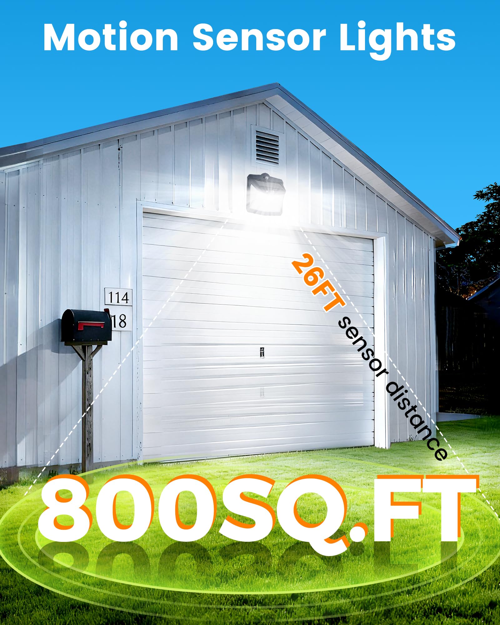 LIFENGSOLER solar-powered outdoor light provides all-night illumination after daytime charging