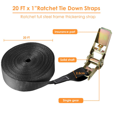 LIFERUN strap with 1760 pounds breaking strength for heavy loads.