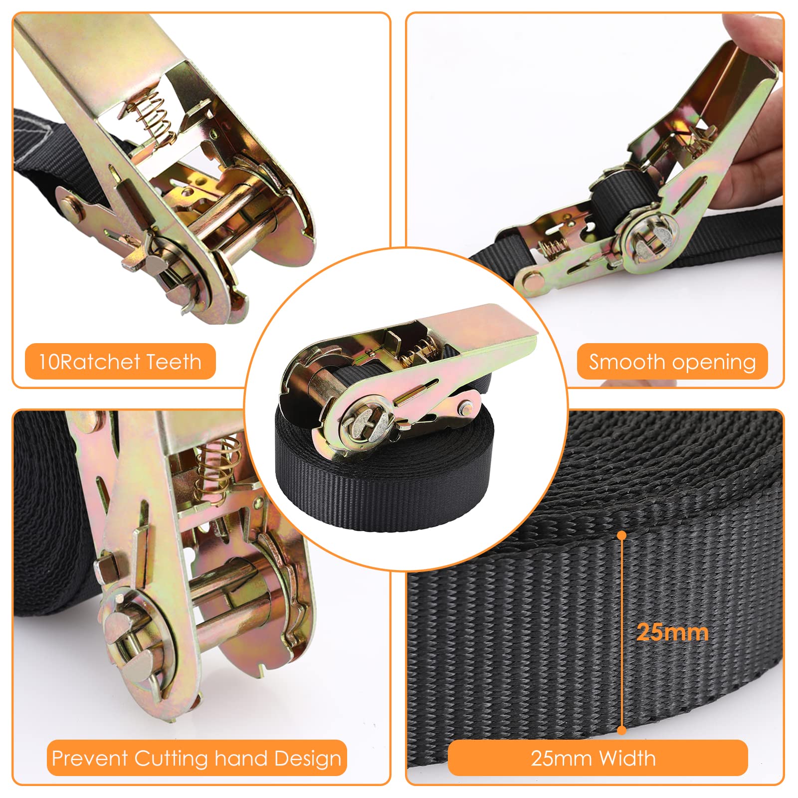 LIFERUN high-strength polyester strap with durable, soft-handling weave.