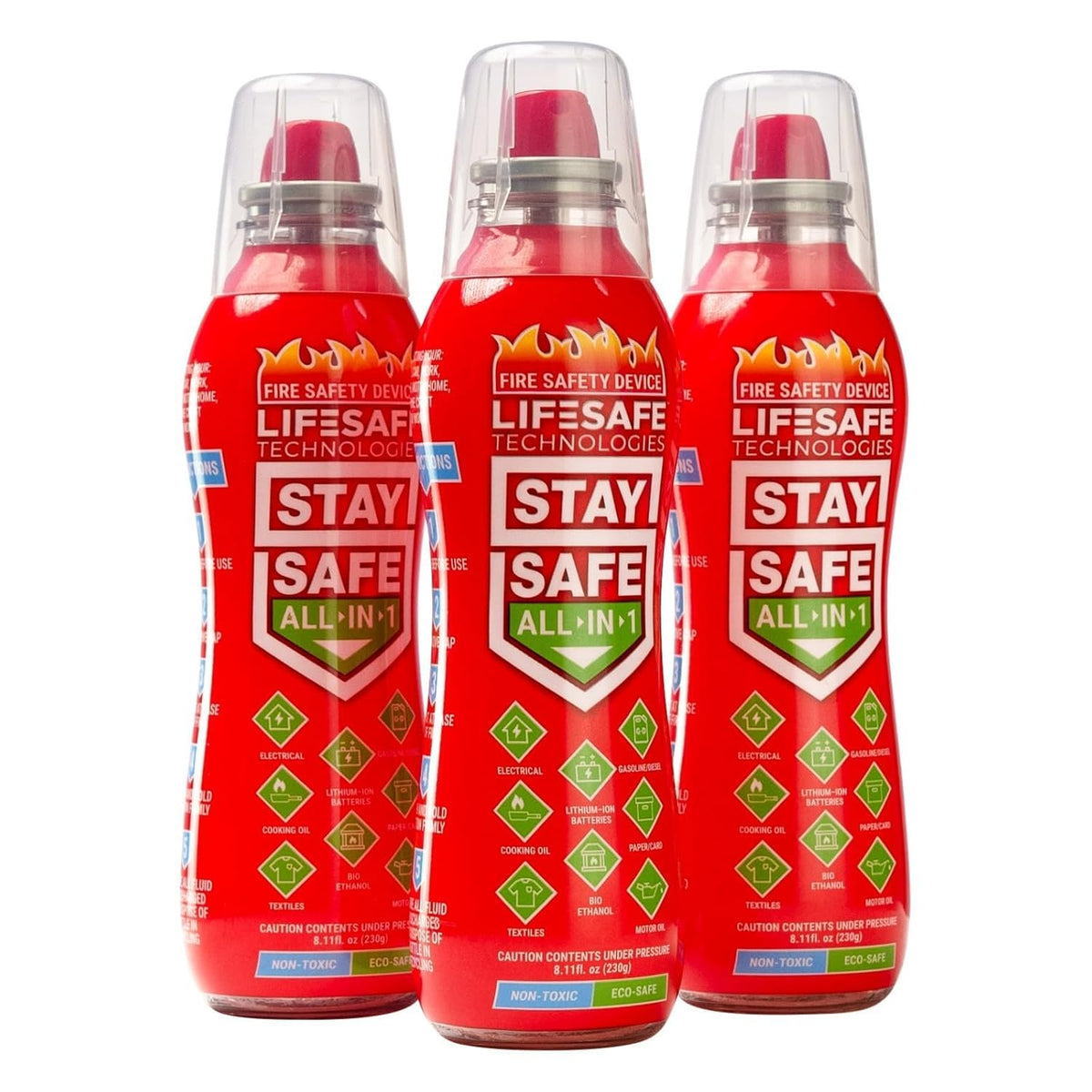 LifeSafe StaySafe All-in-1 bottle pour for rapid fire control.