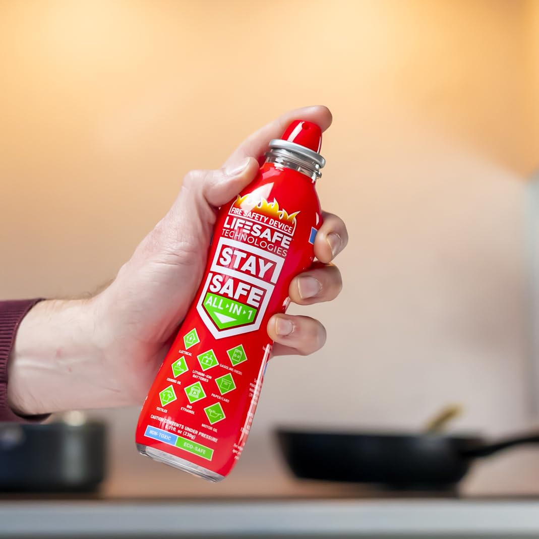 LifeSafe StaySafe oil and fat fire suppression in kitchen scenarios
