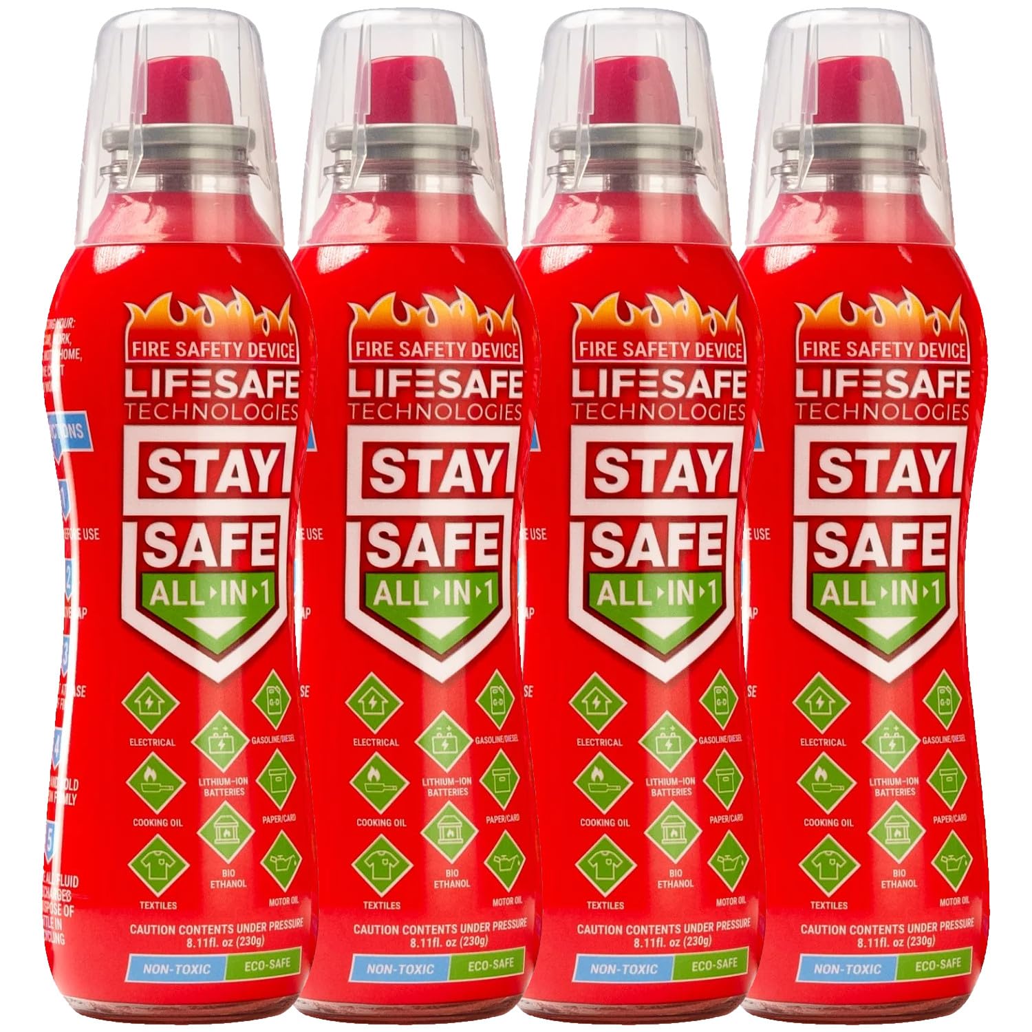 LifeSafe StaySafe bottle-cap removal for fast, easy fire response at home.