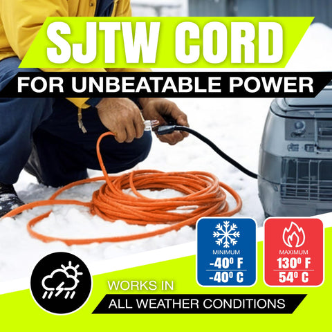 LifeSupplyUSA cold-resistant extension cord remains flexible in cold weather