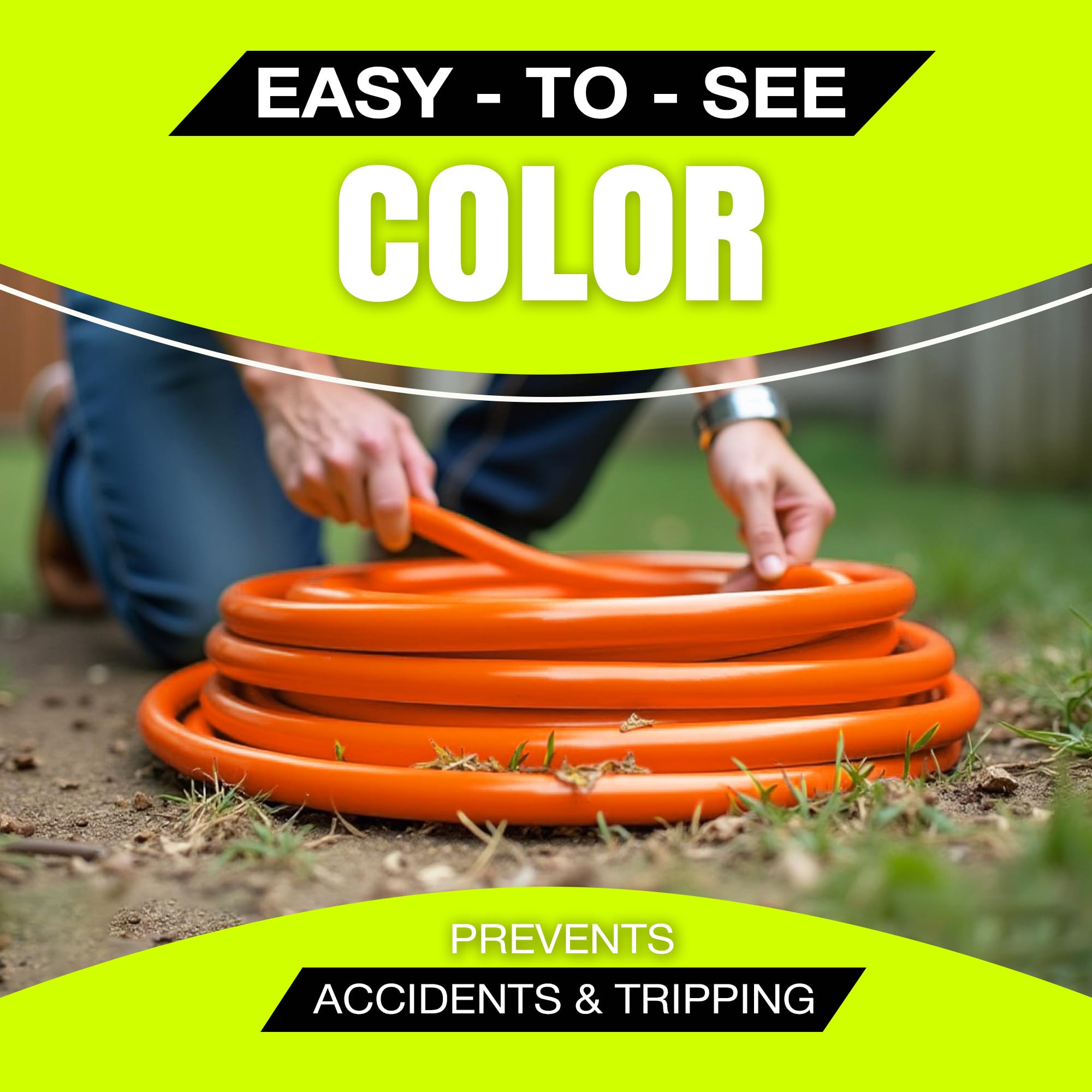 LifeSupplyUSA High-visibility orange cord enhances site safety and easy locating.