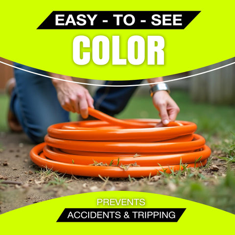 LifeSupplyUSA High-visibility orange cord enhances site safety and easy locating.