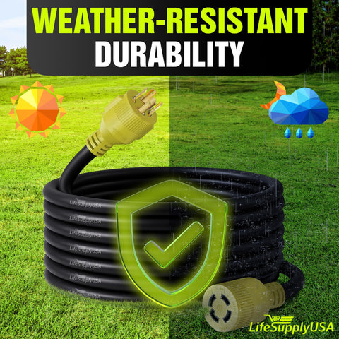 LifeSupplyUSA STW jacket protects cord in rain and cold for outdoor use.
