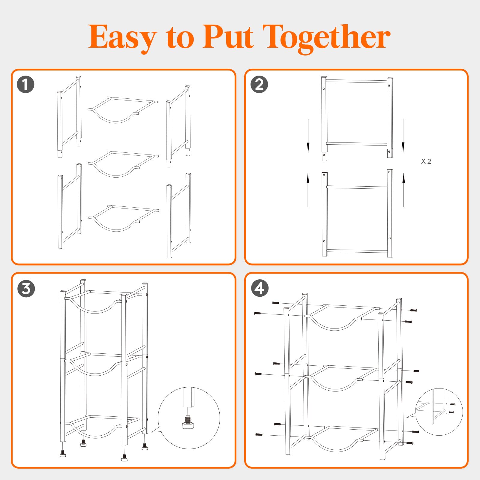Lifewit six-slot rack side view emphasizes compact footprint.