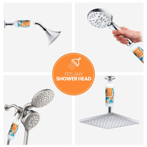 LIFLASH Summer Citrus universal shower arm installation shows quick setup.