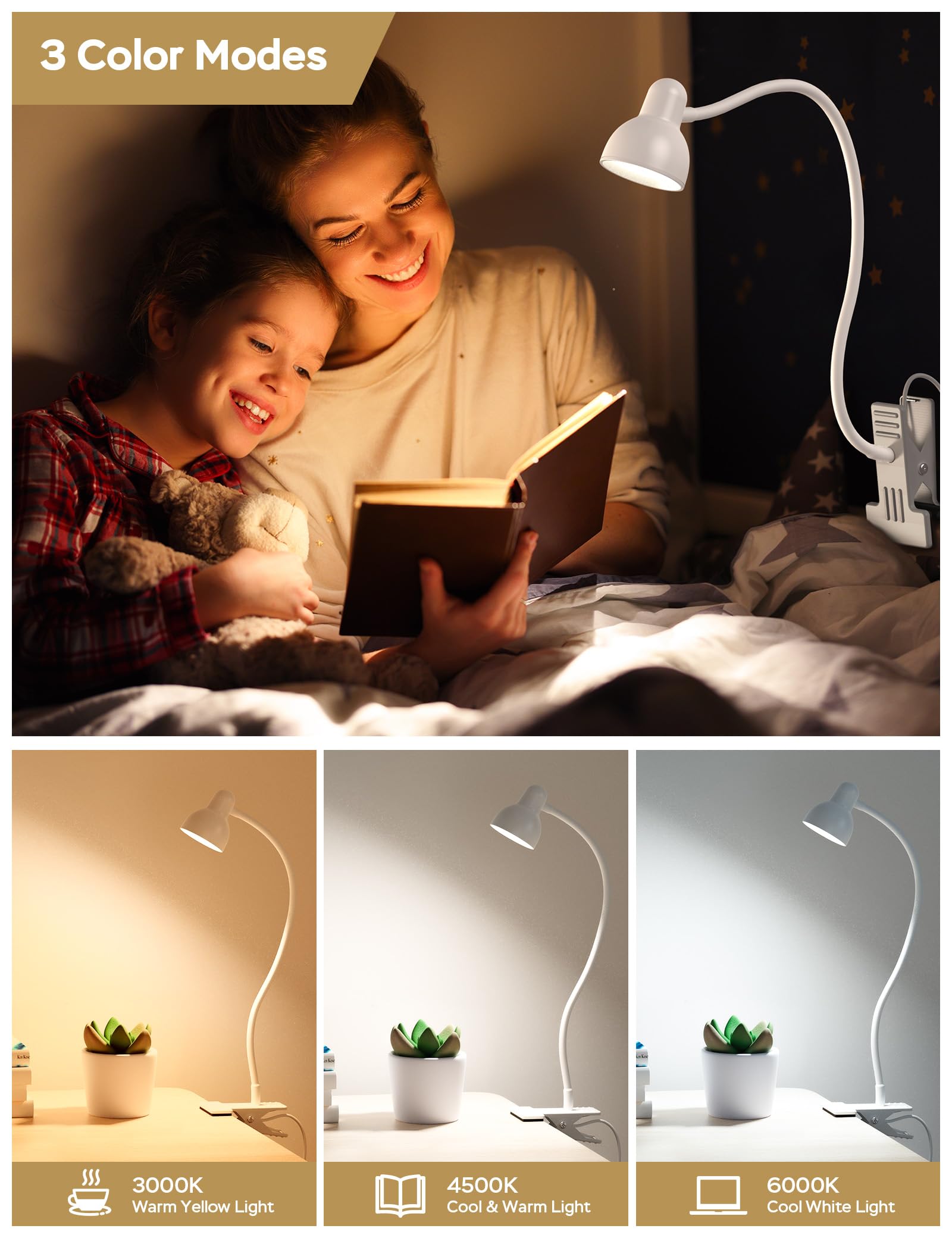 LiFMIRA USB lamp offers 10 brightness levels for precise light control