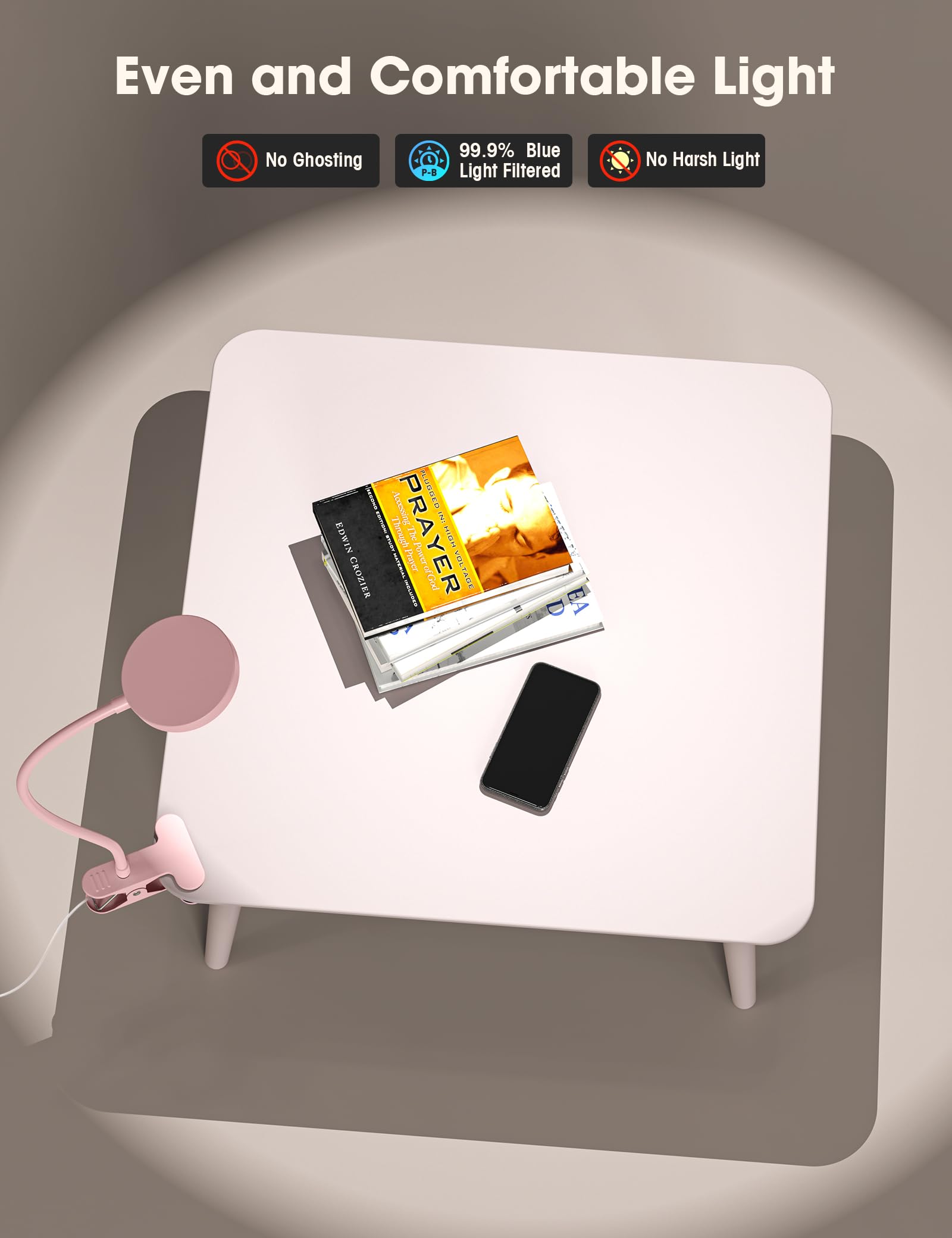 LiFMIRA lamp offers 5 color modes for reading and crafts.