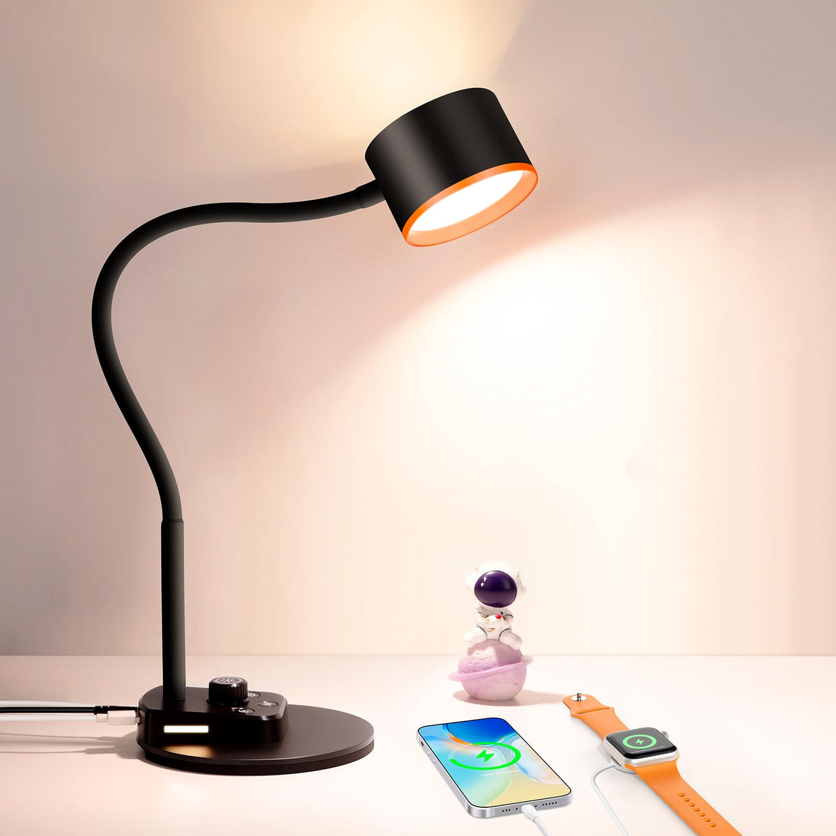 LiFMIRA Desk Lamp main view, sleek metal design for focused reading and work.