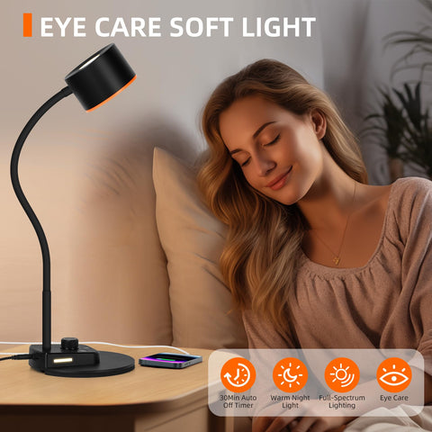 LiFMIRA Desk Lamp rotary dimmer enables precise brightness control.