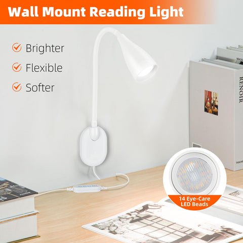 LiFMIRA gooseneck reading light offering 360-degree adjustability