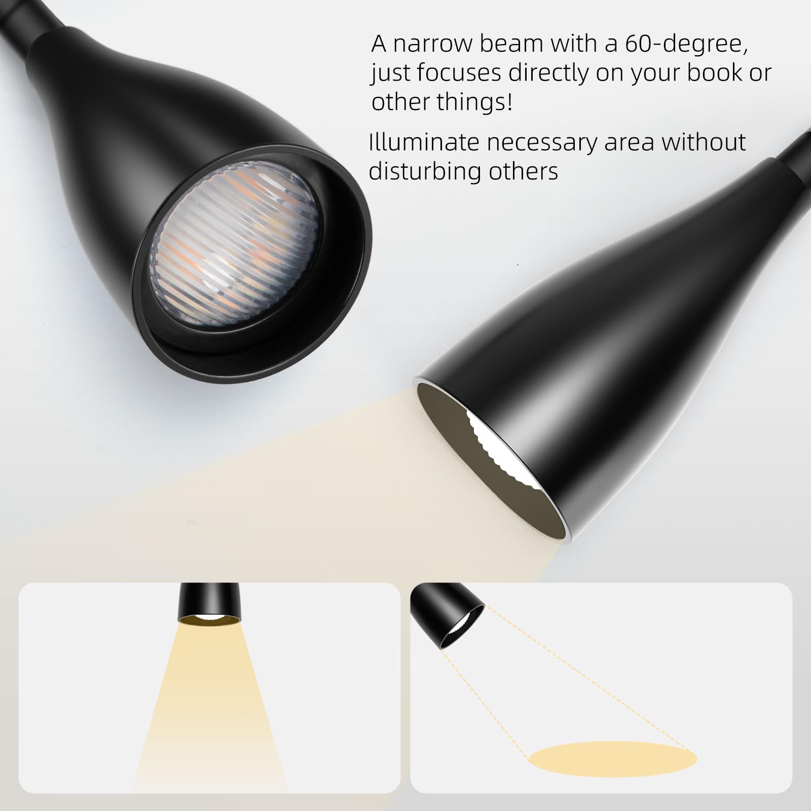 LiFMIRA USB charging bedside light keeps devices powered overnight.