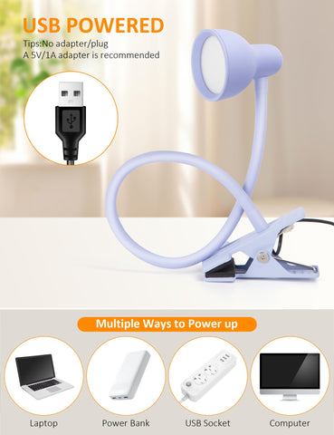 LiFMIRA USB-powered lamp with a 5ft cord offers flexible placement