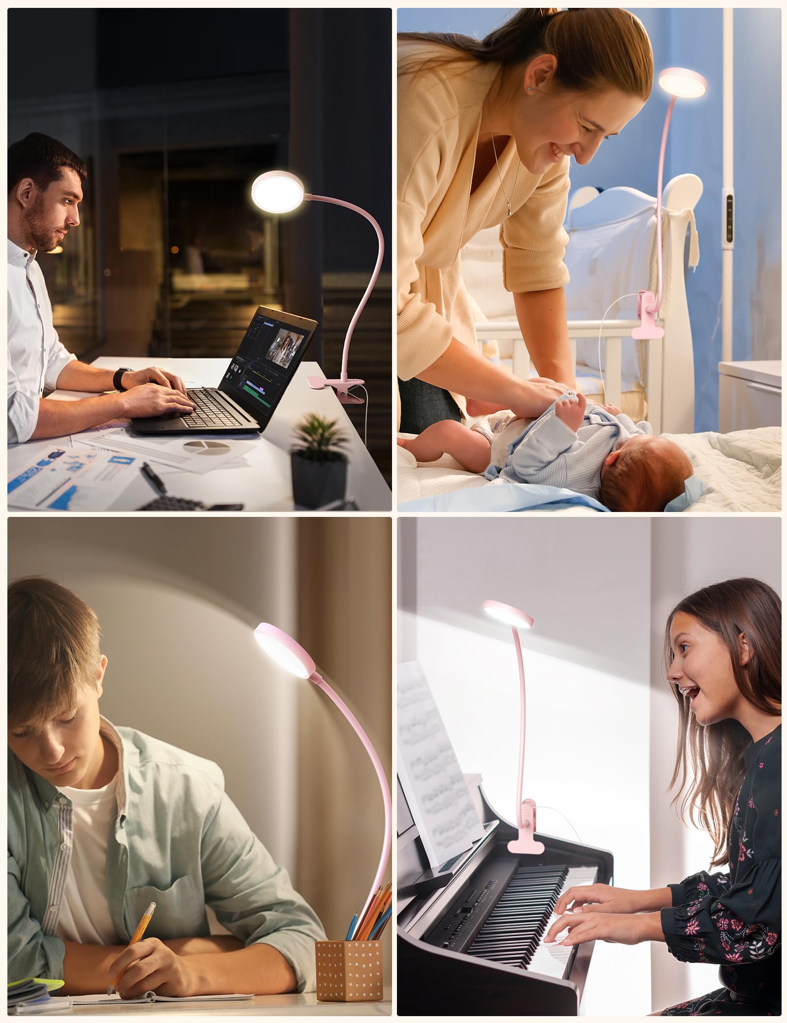 LiFMIRA USB-powered lamp with a long 60-inch cord.