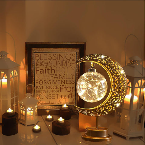 Lifnatty battery-operated moon lamp for wireless placement anywhere
