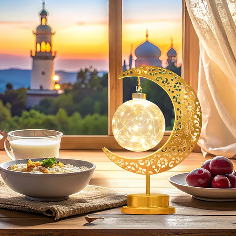 Lifnatty prayer corner ambient light enhances Ramadan nights with calm reflection.
