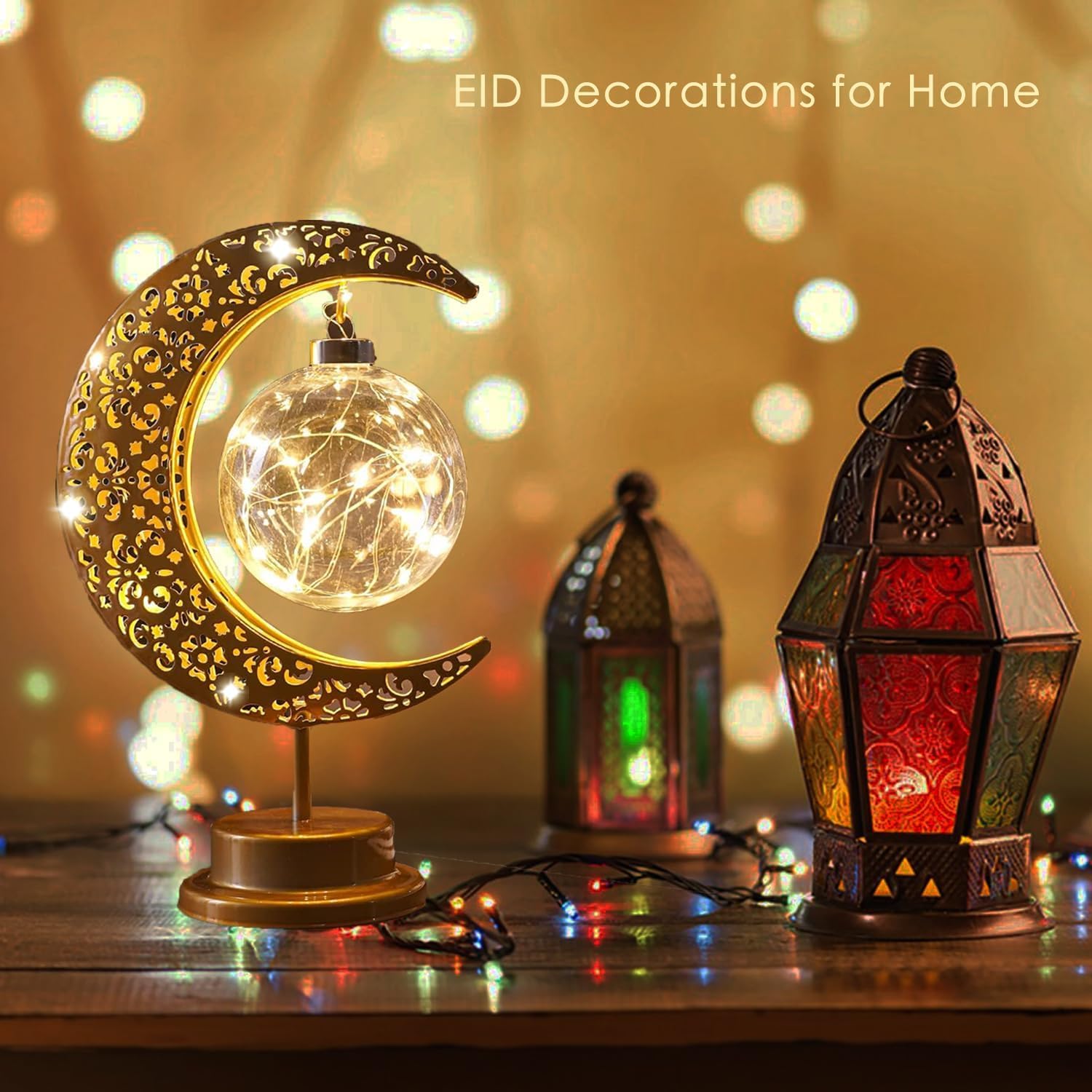 Lifnatty Ramadan lights with fairy string brighten festive table settings