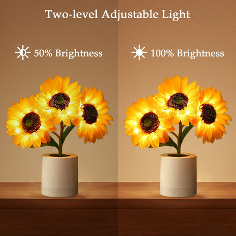 Lifnatty Sunflower Lamp's lifelike petals never wilt and stay decorative.
