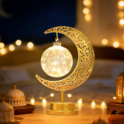 Lifnatty warm LED Ramadan glow illuminates living rooms with tranquil ambiance.