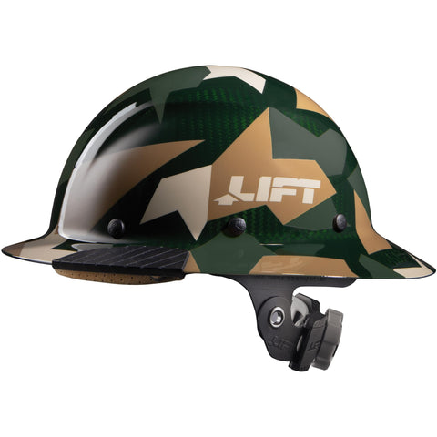 LIFT DAX carbon fiber shell delivers durability and impact resistance for demanding construction tasks.