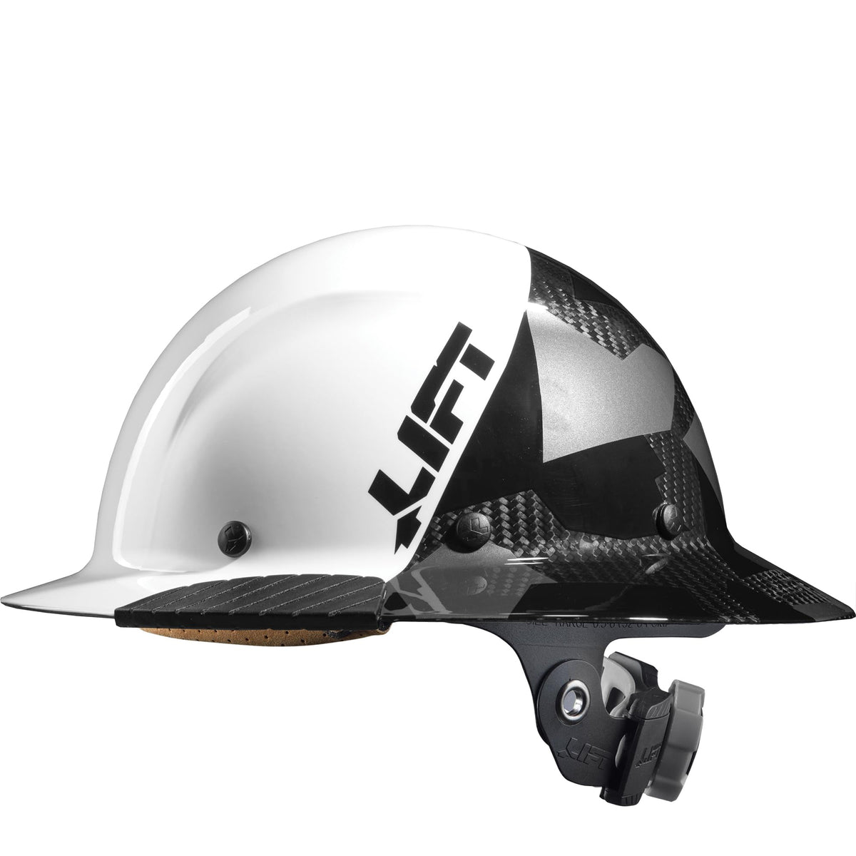 LIFT DAX50-50 front view with white/black camo for on-site visibility.