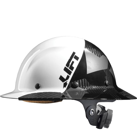 LIFT DAX50-50 front view with white/black camo for on-site visibility.