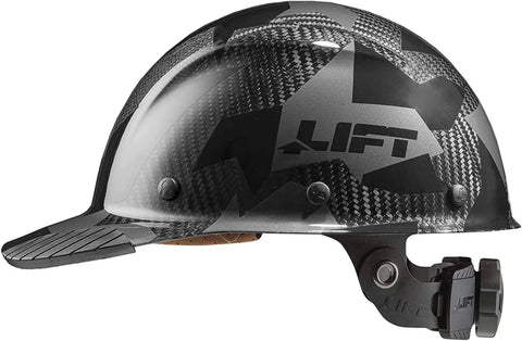 LIFT Safety DAX cap brim in black camo offers secure brim grip for hot construction sites.