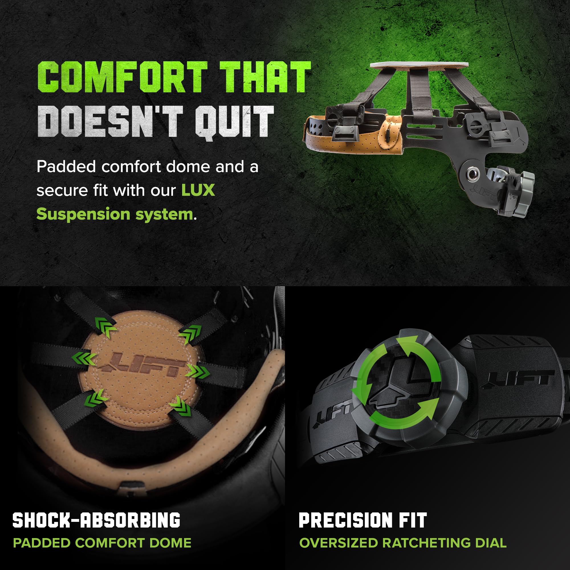 LIFT DAX EVA foam inserts close-up reduce heat buildup.