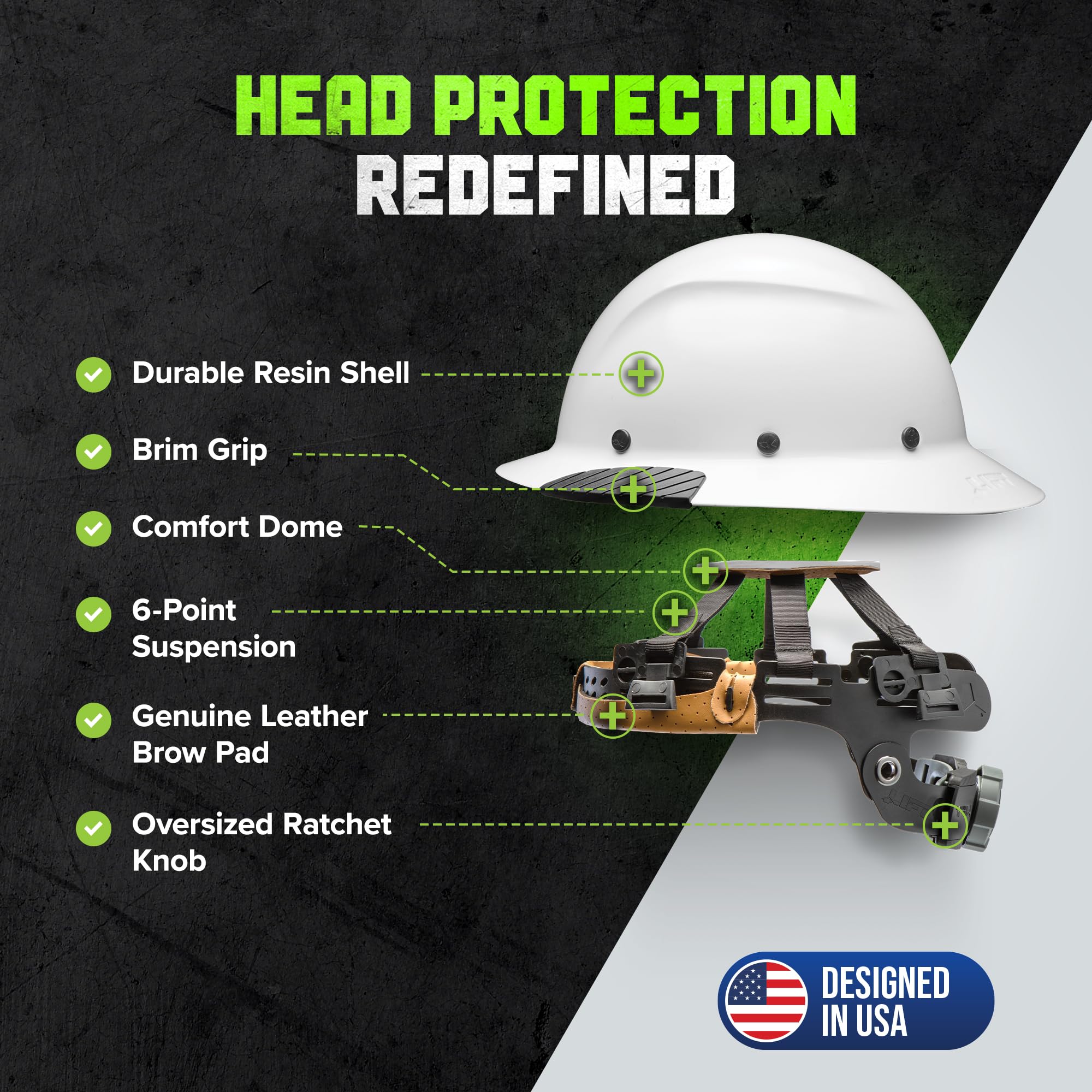 LIFT DAX full-brim helmet side view for all-day wear comfort.