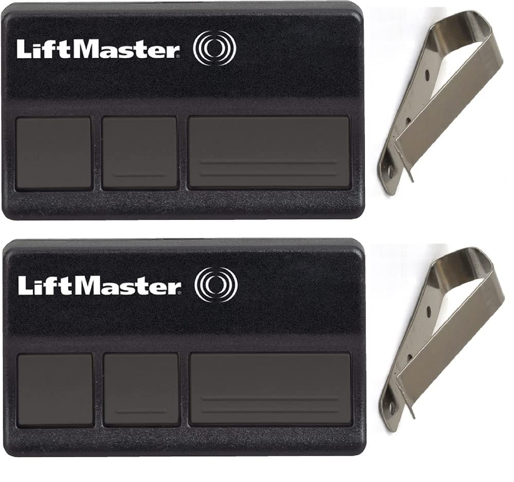 LiftMaster 373LM remote front view shows easy access control.