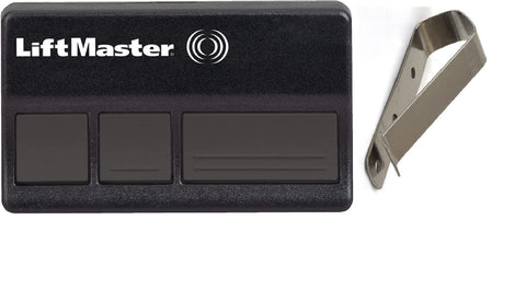 LiftMaster 373LM remote in use in a garage for quick entry.