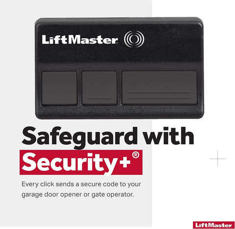 LiftMaster 373LM remote side profile demonstrates compact install.