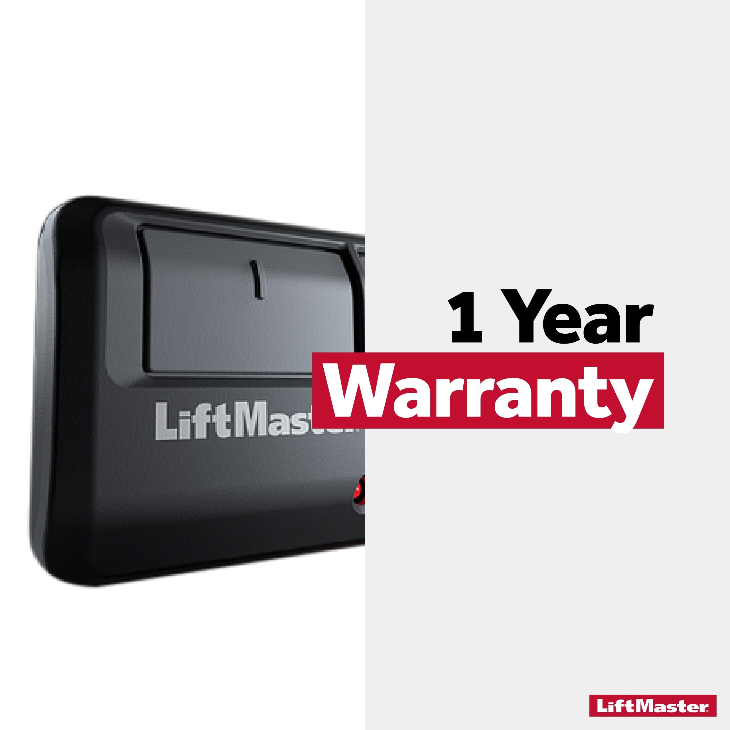 LiftMaster remote includes long-life 3V battery for reliability.