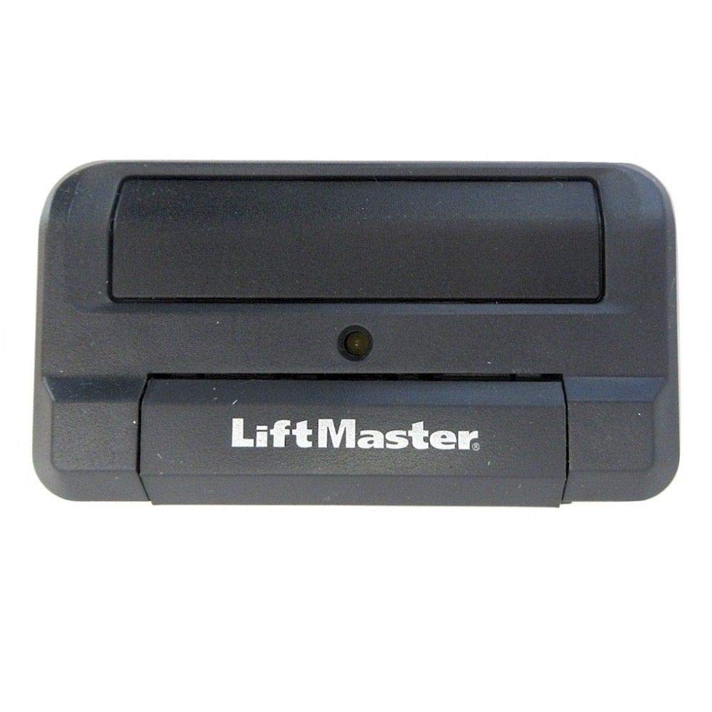LiftMaster 811LM remote front view highlighting encrypted 12-switch security for commercial gates.