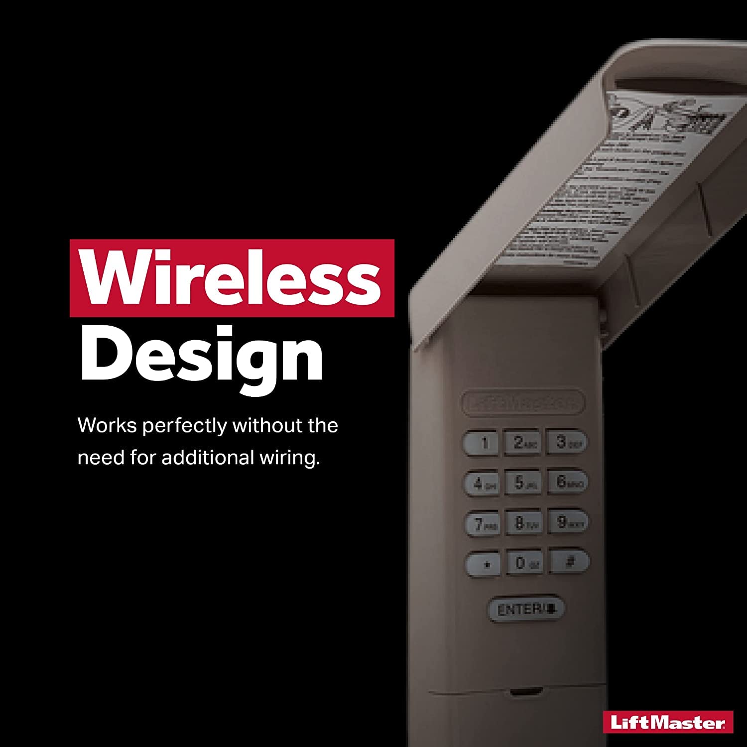 User enters a 4-digit PIN on LiftMaster keypad
