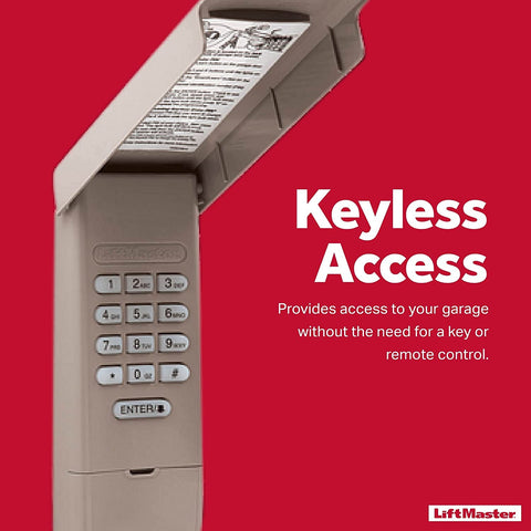 LiftMaster 877LMMC installation setup demonstrating installer-friendly steps.