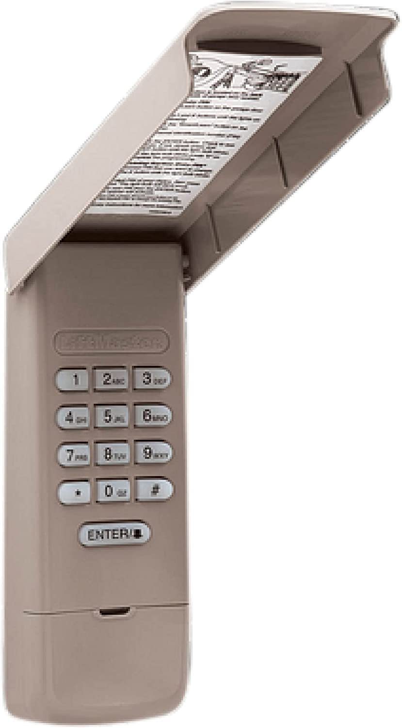 LiftMaster 877LMMC keypad front view for seamless wireless garage entry.