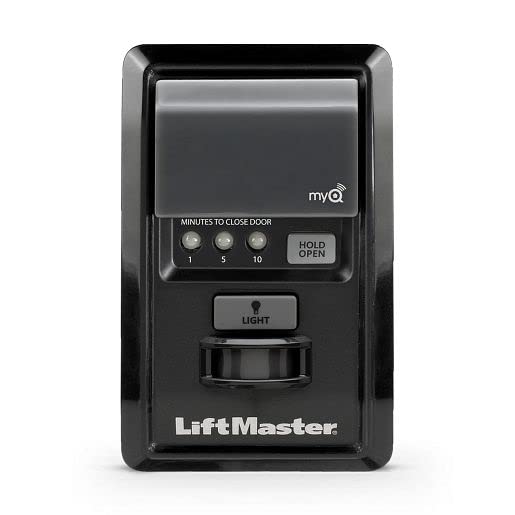 LiftMaster 889LMMC wall panel front view with myQ compatibility for garage control.