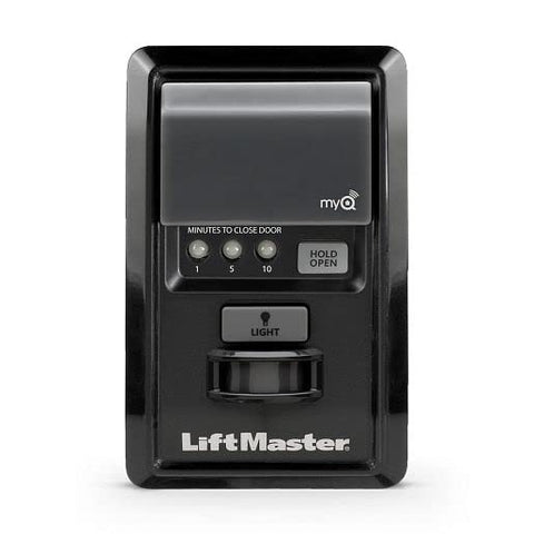 LiftMaster 889LMMC wall panel front view with myQ compatibility for garage control.